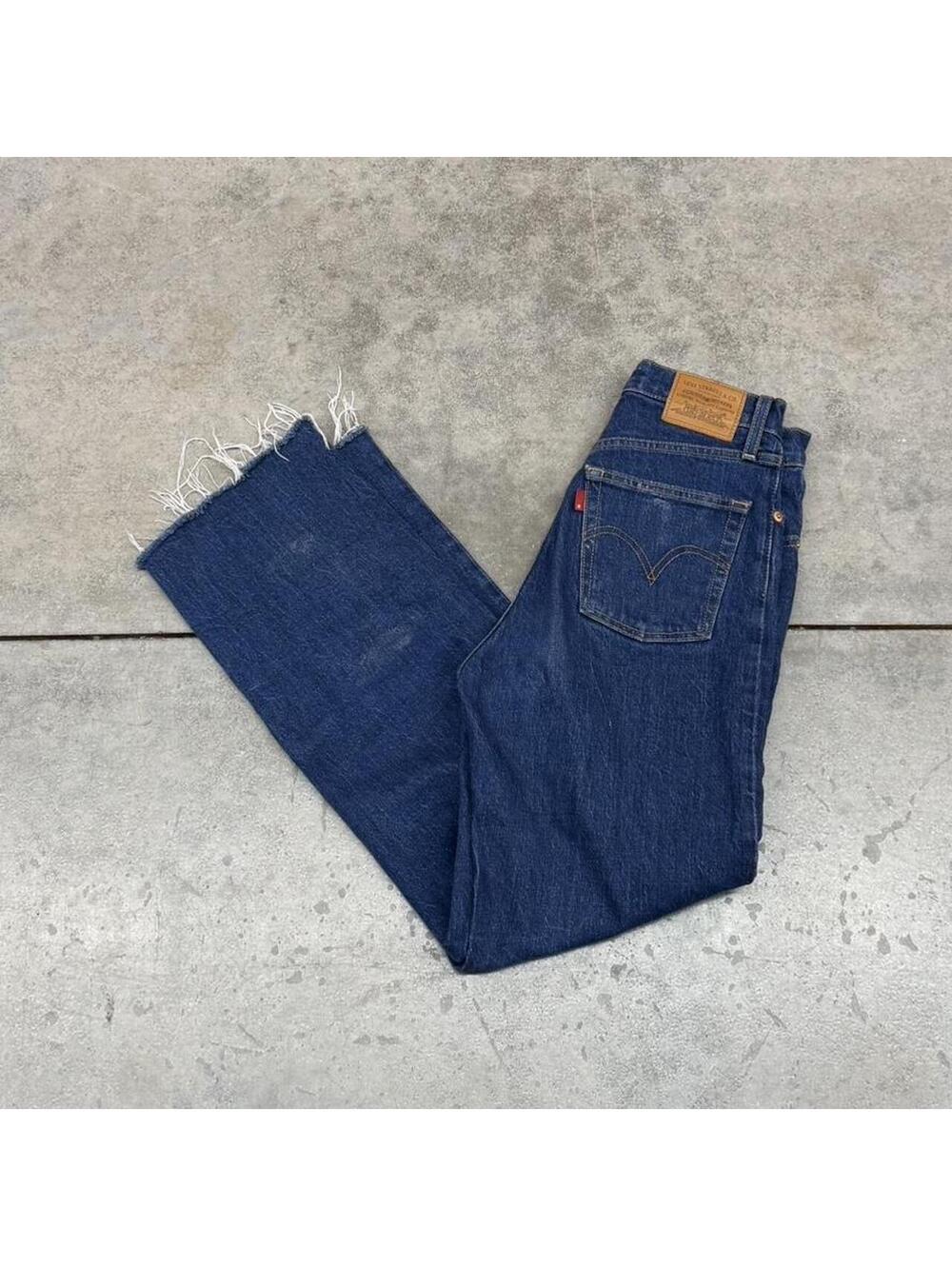 vintage levis 501 blue straight leg ribcage jeans size 26 x 26 WOMENS